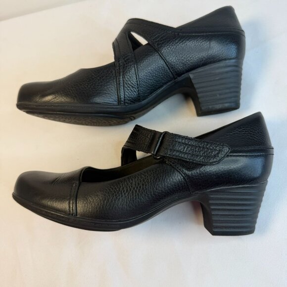 Clarks Emslie Lulin Women’s Size 6.5 Black Leather Mary Jane Comfort Pump Work - Picture 6 of 13